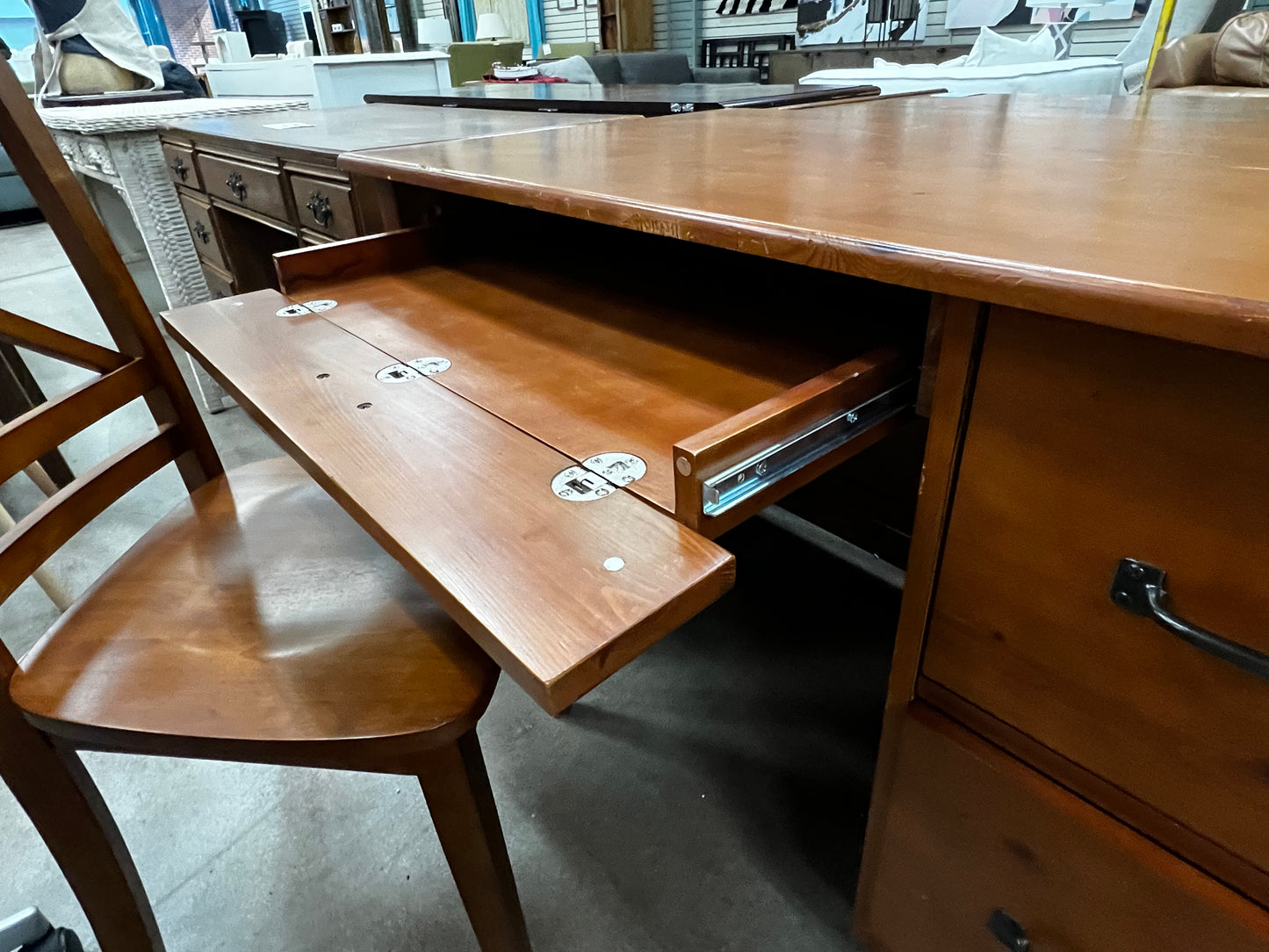Wood Student Desk w/ 3 Drawers