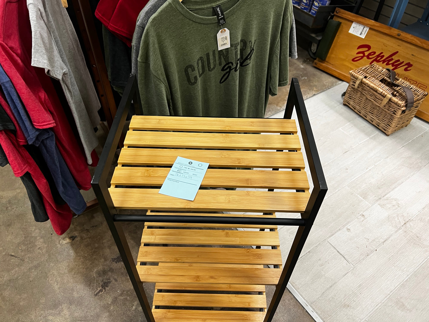 Metal and Wood 3 Tier Stand