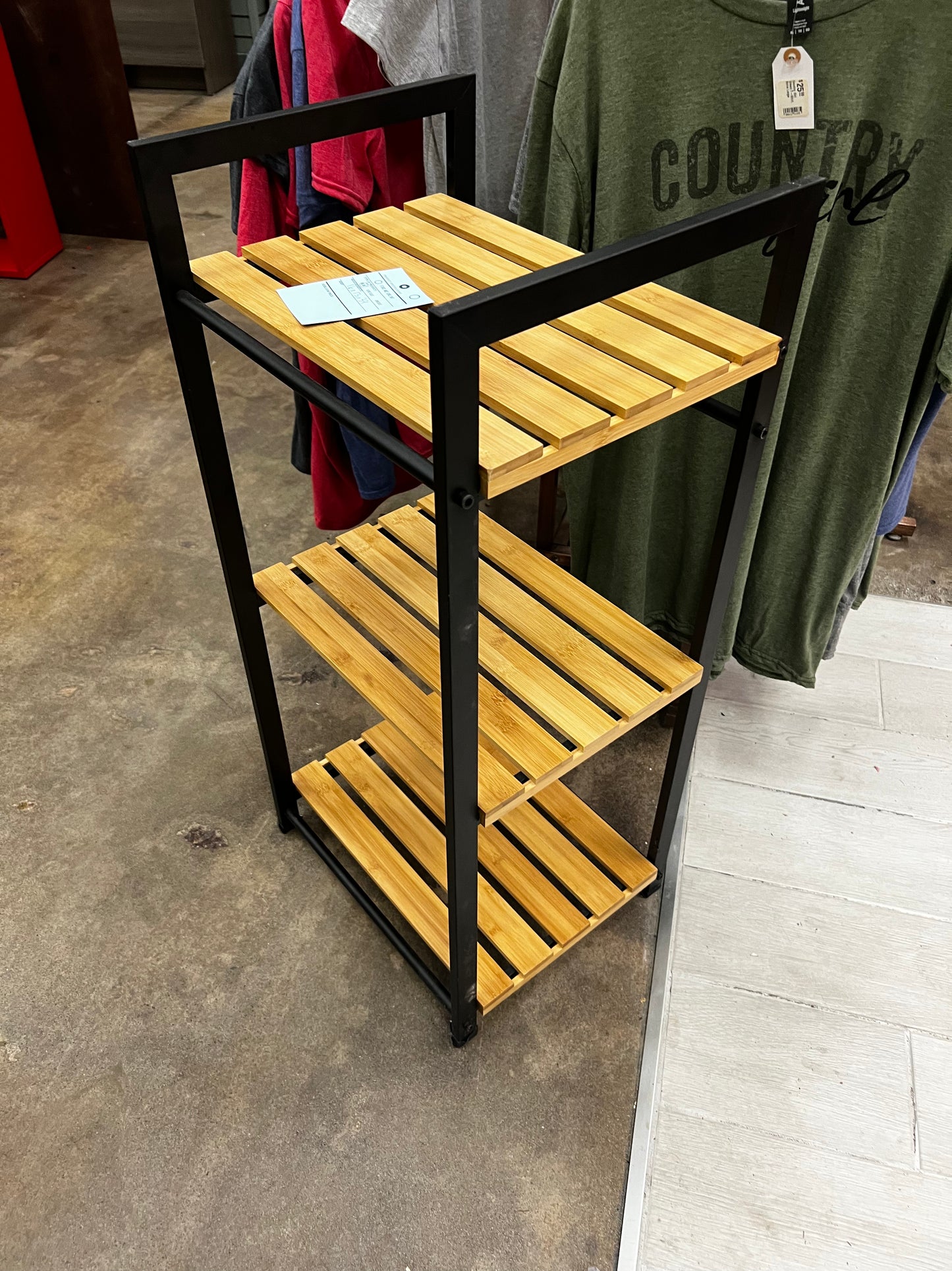 Metal and Wood 3 Tier Stand