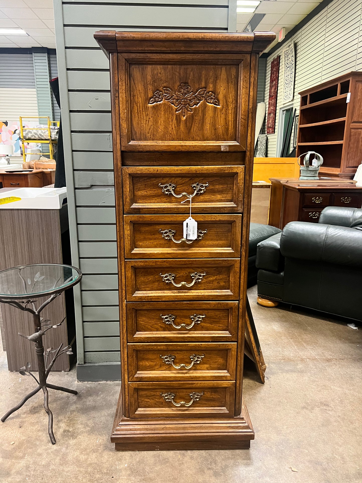 Dark Wood Lingerie Chest w/6 Drawers