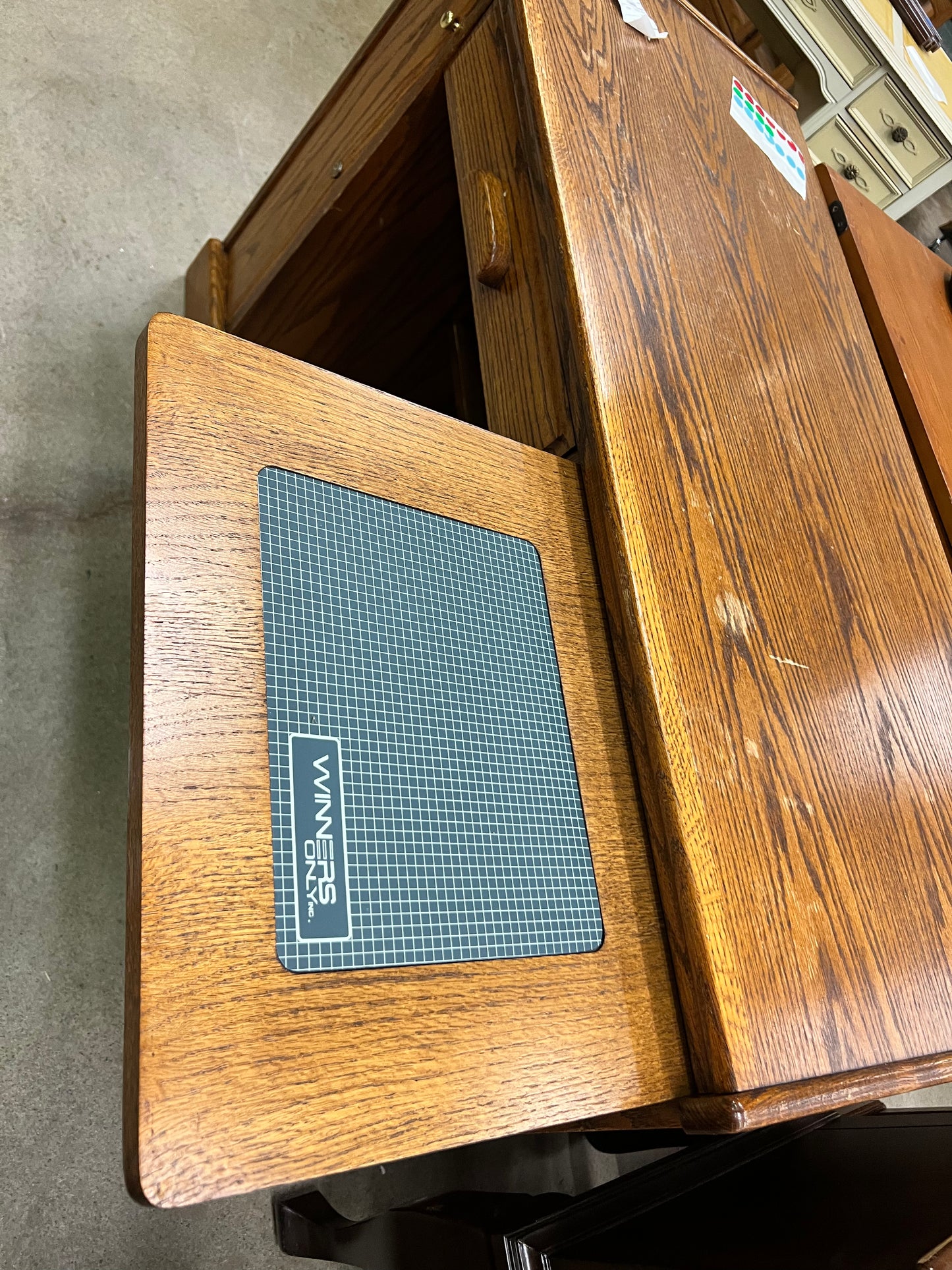 Oak Computer desk with Storage