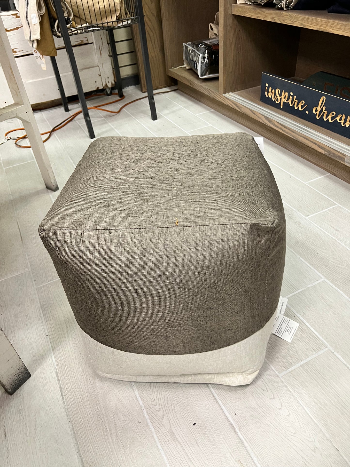 Gray Ottoman/Poof