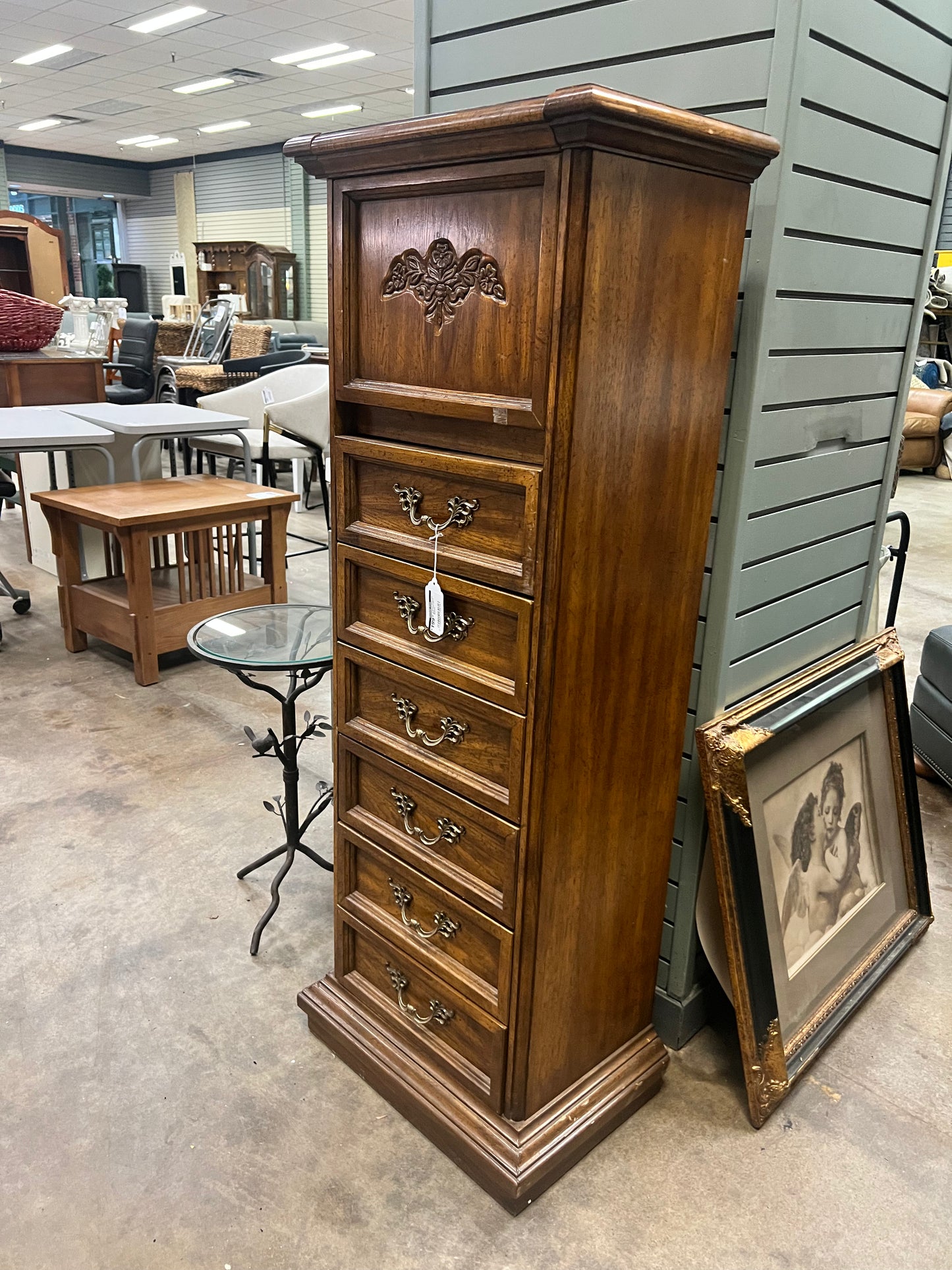 Dark Wood Lingerie Chest w/6 Drawers