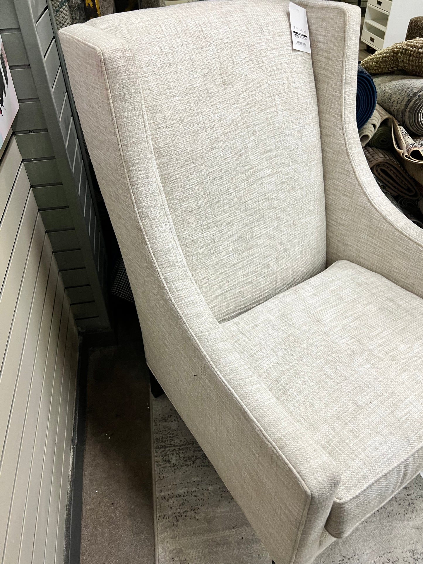 Ethan Allen Ivory Woven Armchair