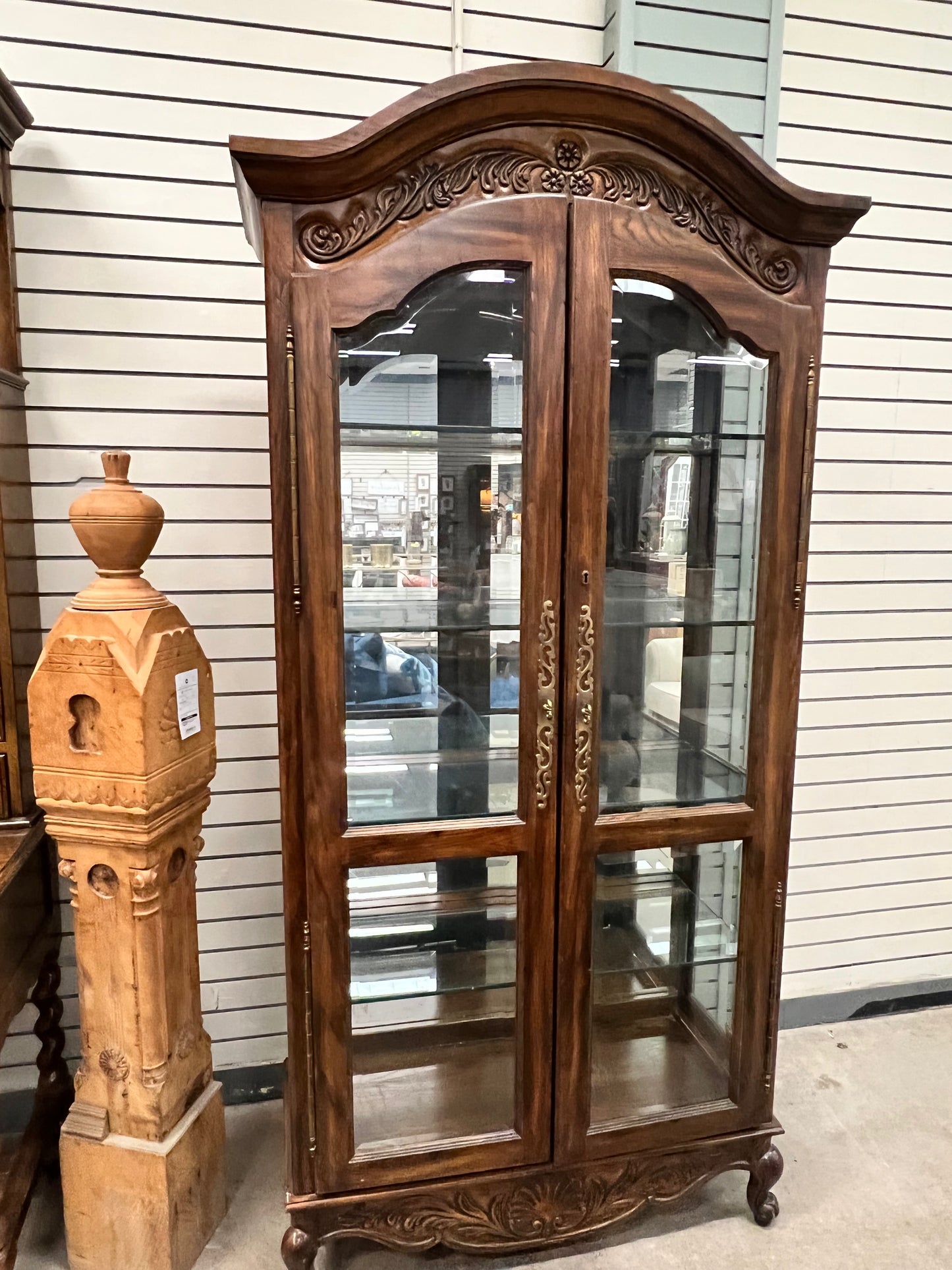 Dark Wood French Style Curio