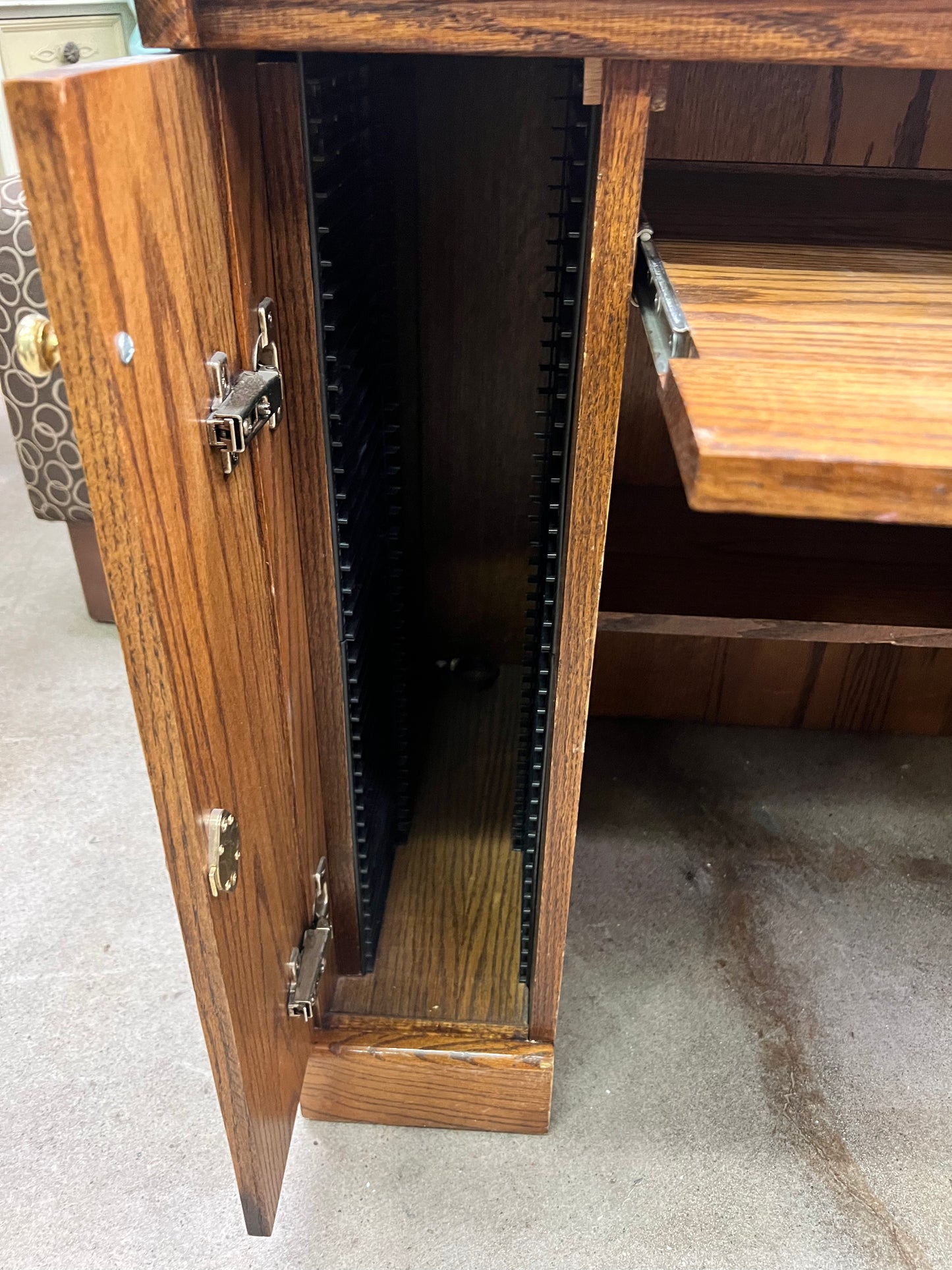 Oak Computer desk with Storage
