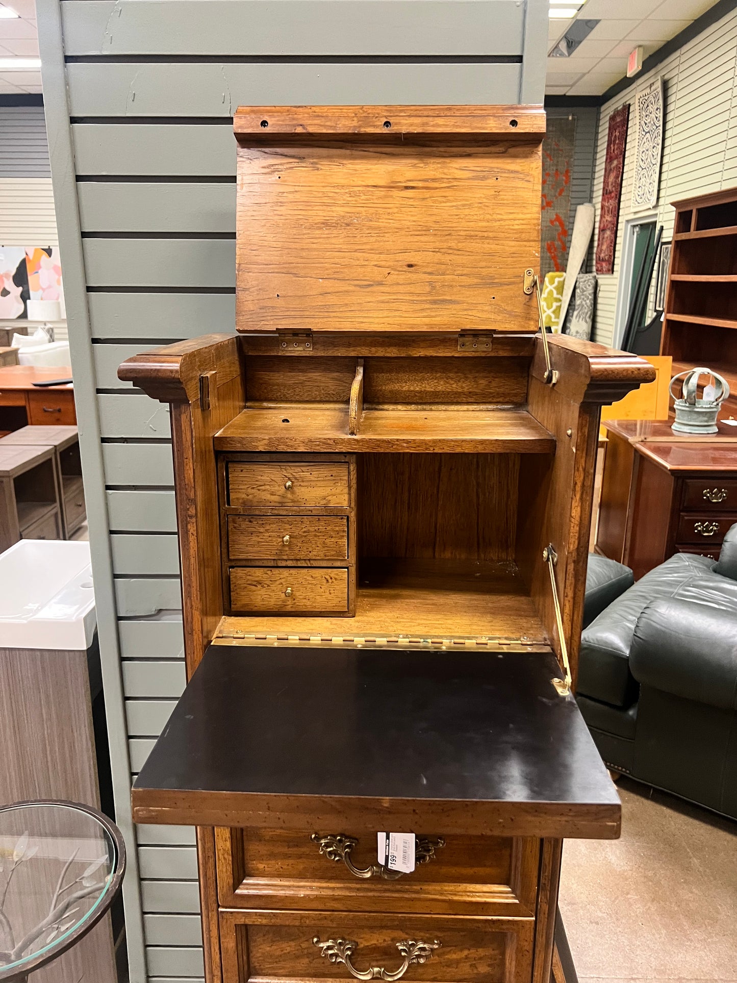 Dark Wood Lingerie Chest w/6 Drawers