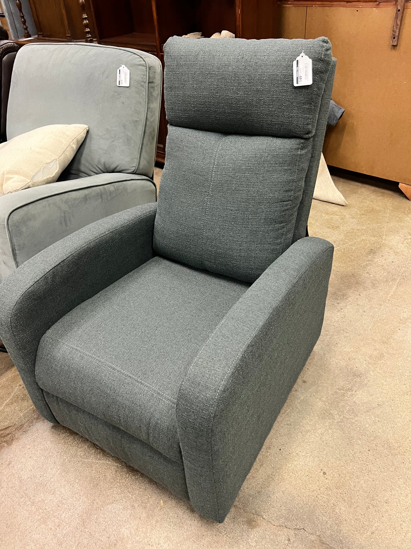 Gray Modern Tall Back Armchair