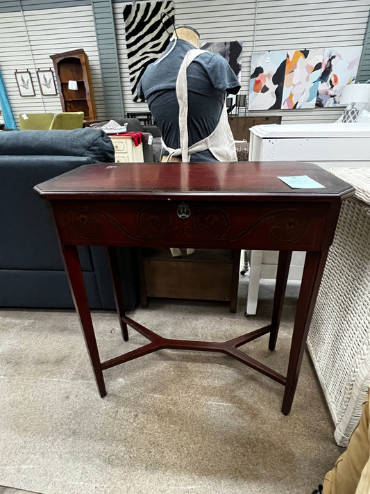 Small Red Hall Table