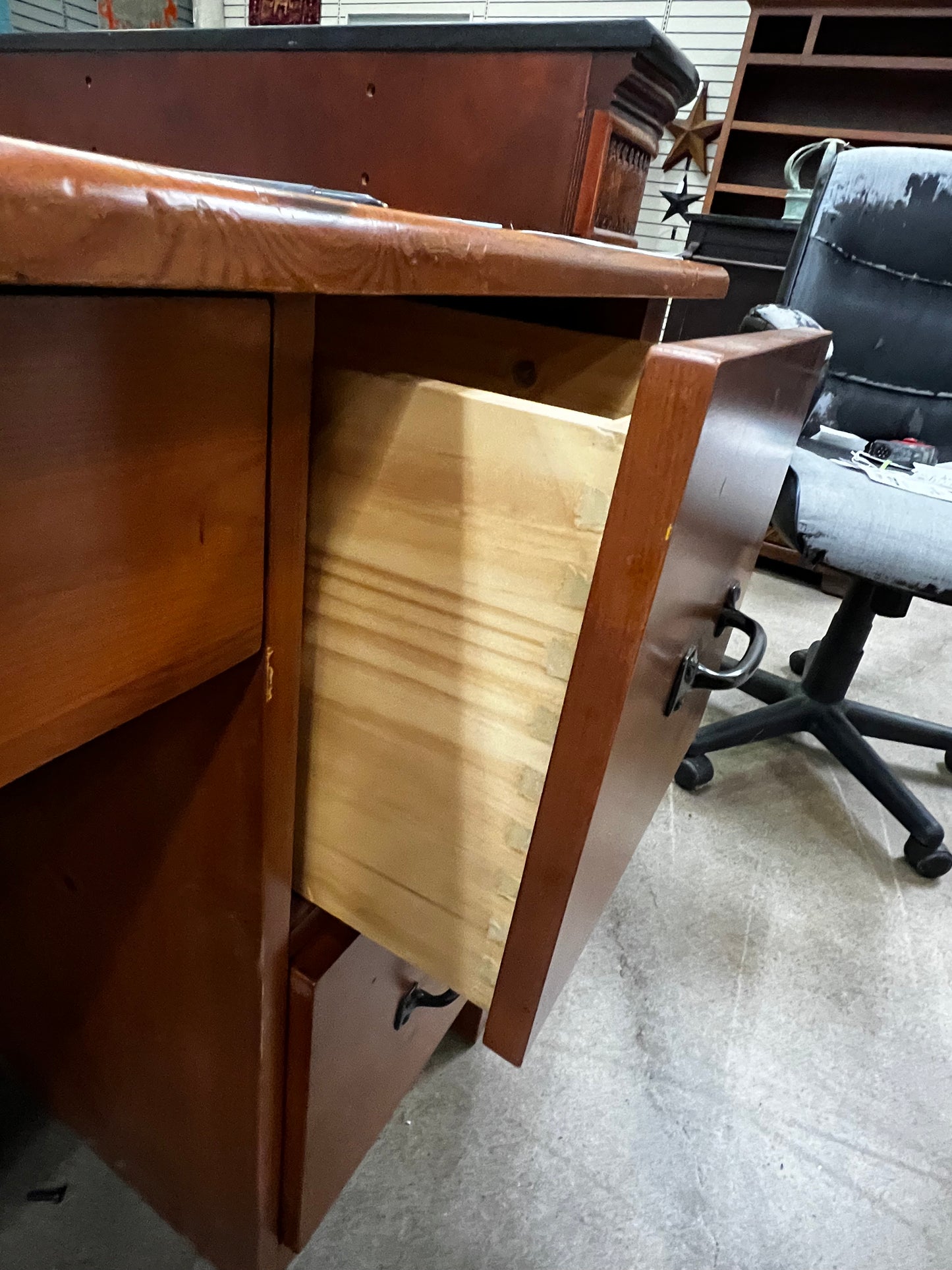Wood Student Desk w/ 3 Drawers