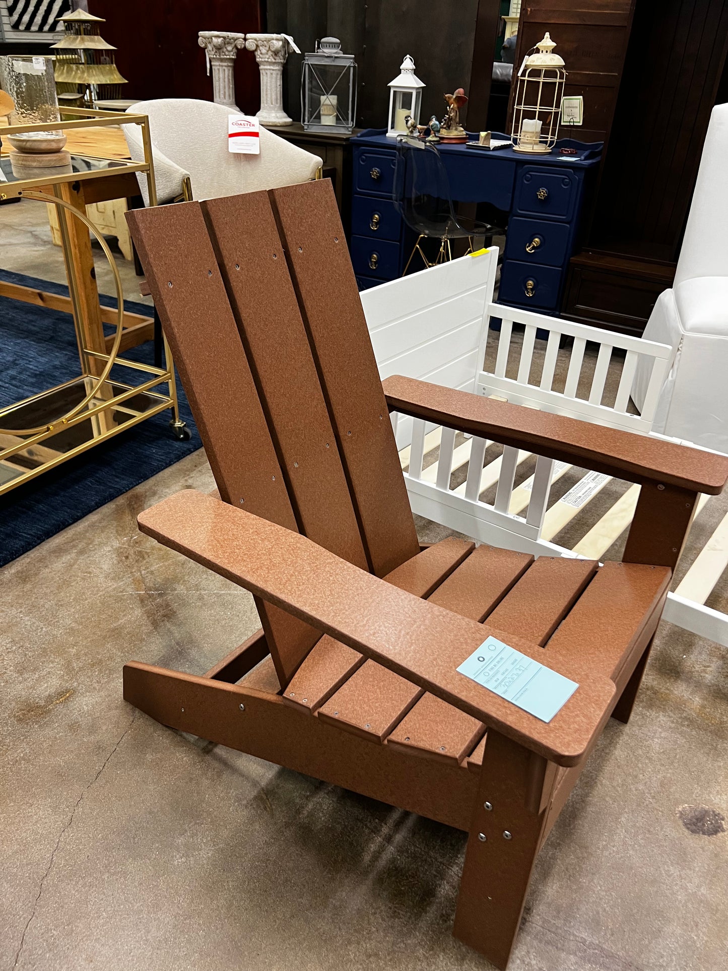 Brown Composite Adirondack Lounge Chair
