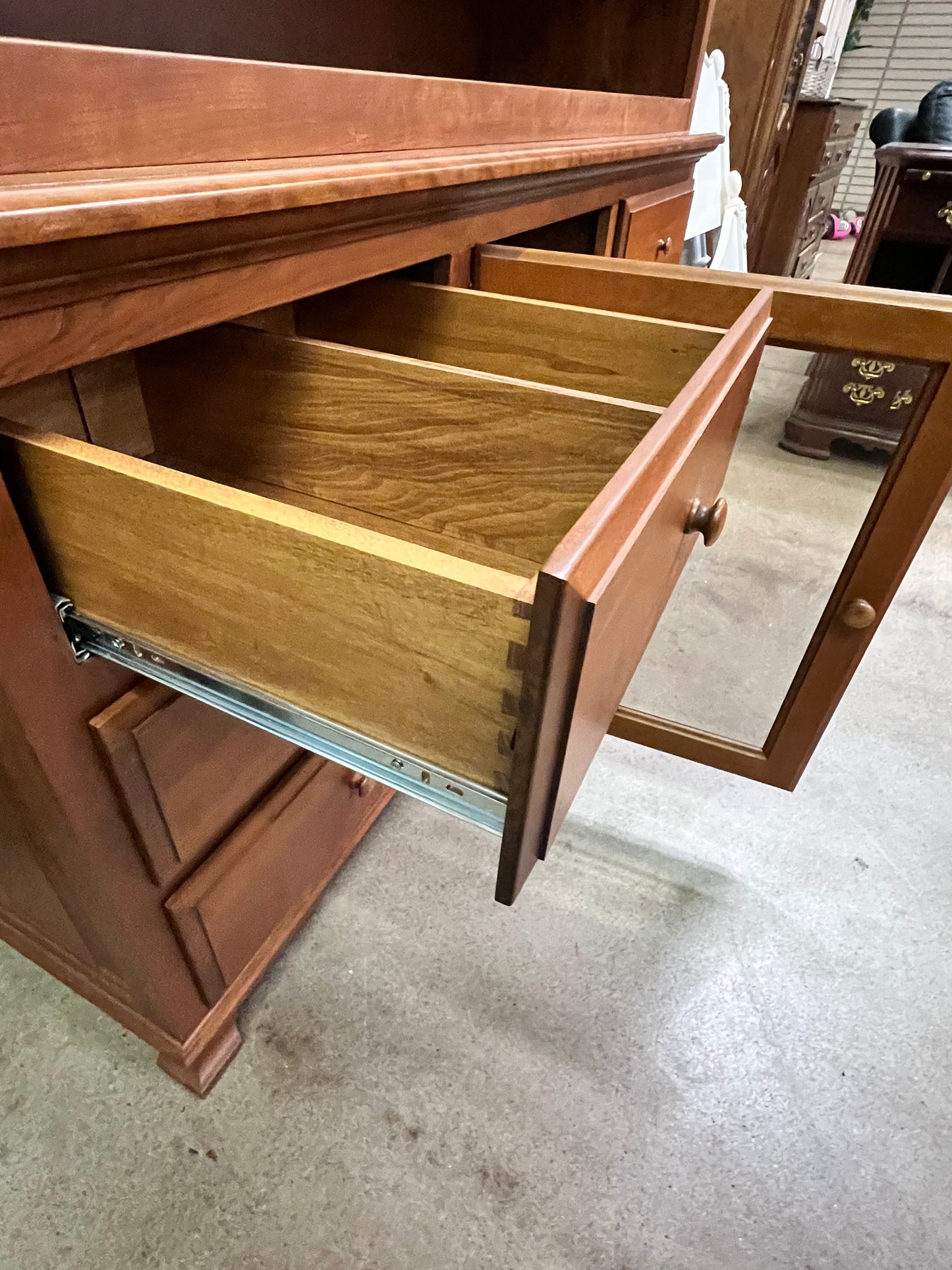Amish Originals Large Cherry Stained Hutch
