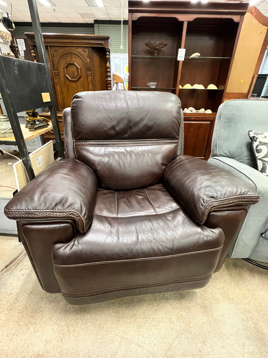 Brown Leather Electric Recliner