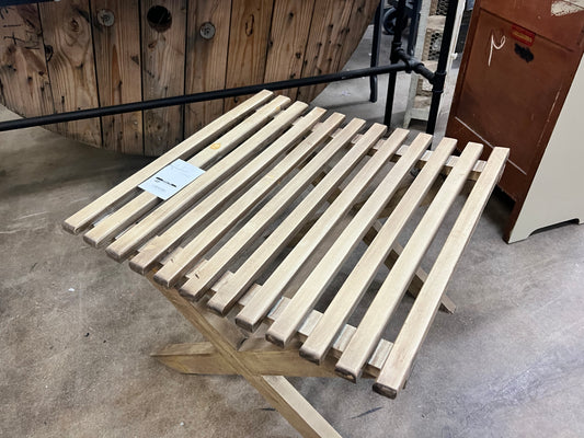 Light Wood Slat Side table