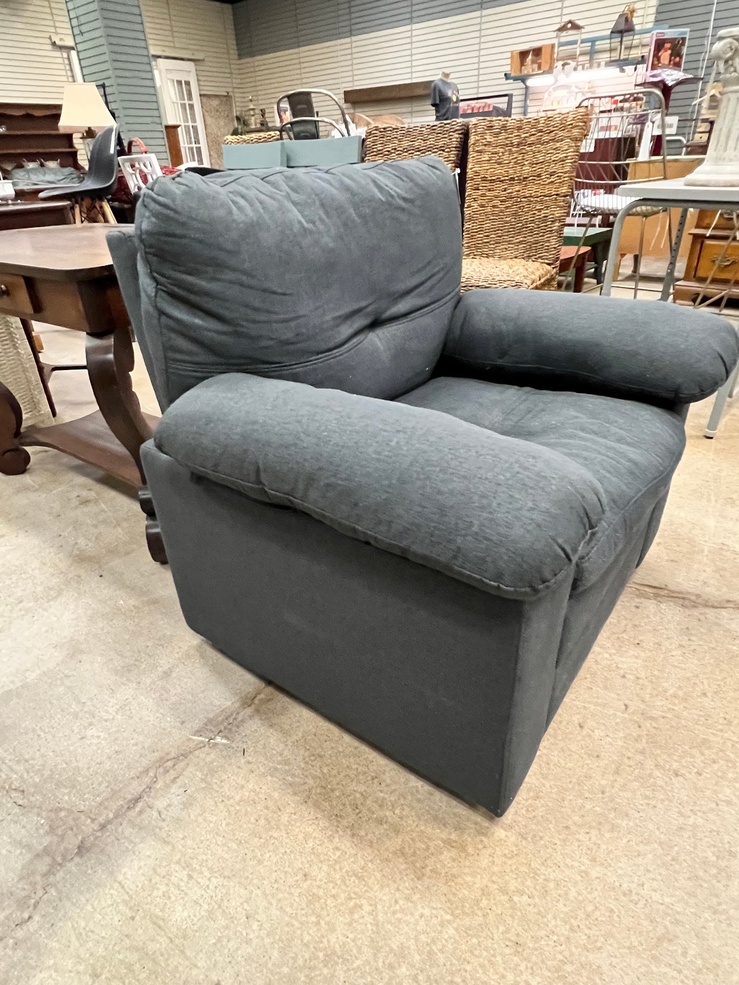 Gray Upholstered Armchair