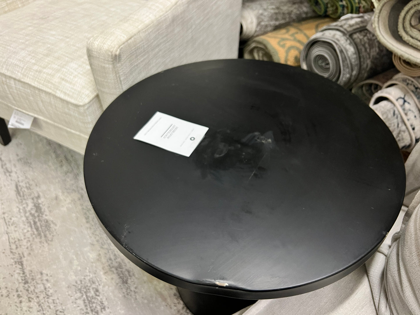Metal Black Round Side table